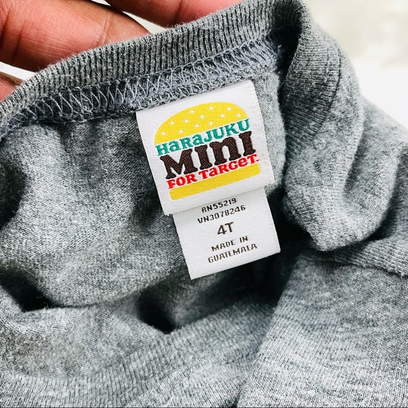 Harajuku Mini X Target Boys Long Sleeve Striped Gray Gwen Stefani Sz 4T T-shirt - Picture 5 of 7